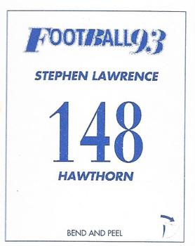 1993 Select AFL Stickers #148 Stephen Lawrence Back